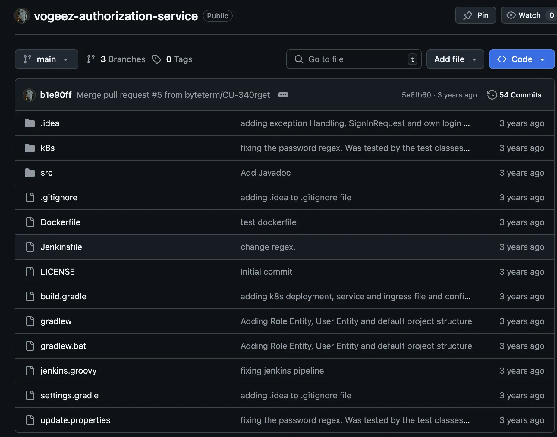Vogeez Authorization Service